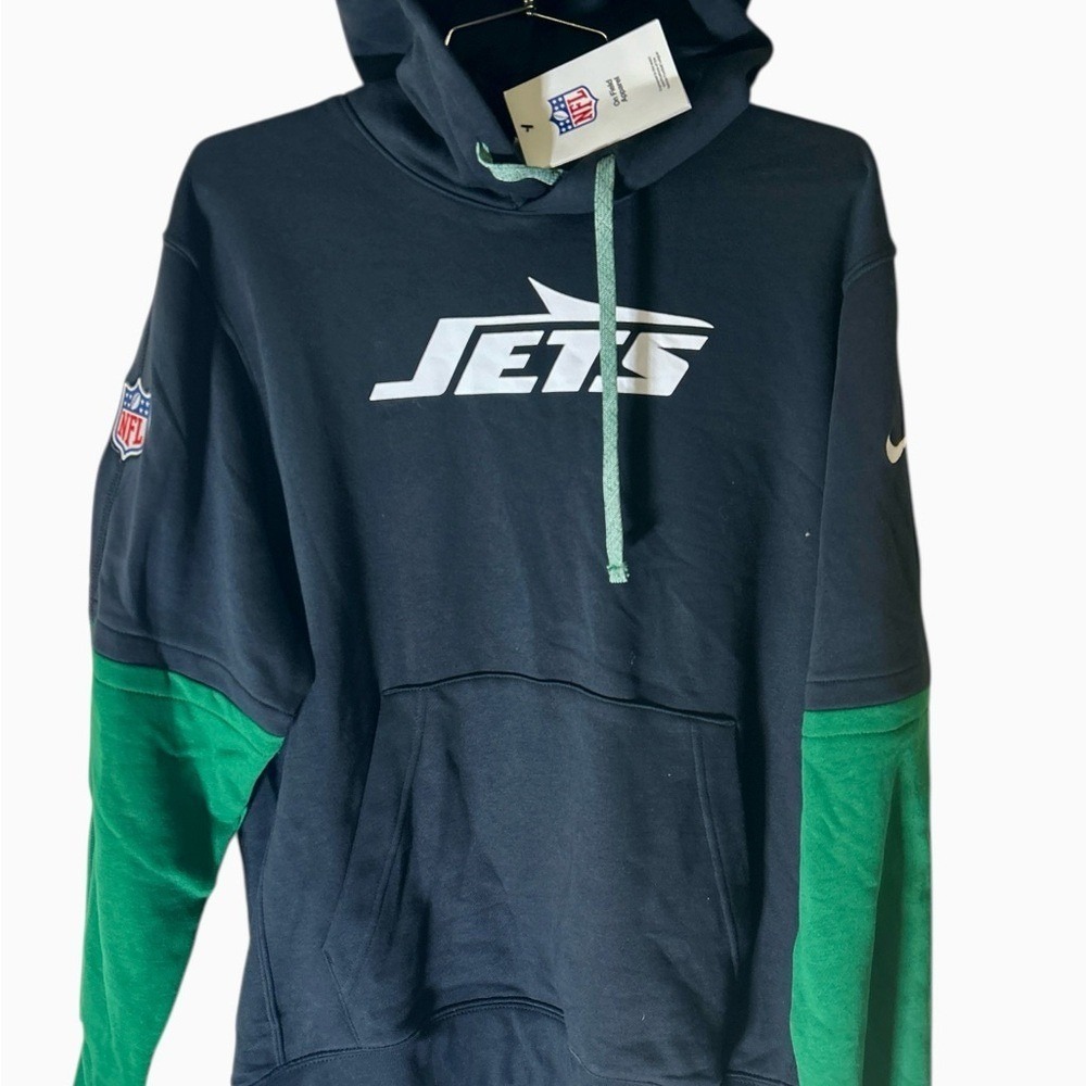 Nike NFL New York Jets Mens Hoodie Black Green Small 02F2-055Y-72-87G NEW